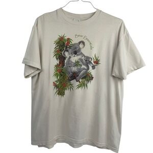 VTG 90s Koala Bear Animal Nature Graphic T-Shirt S.S. Indie Skater Grunge L/XL